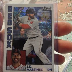 Boston Red Sox J.D Martinez '19 Topps Chrome 35th Anniversary Mojo Refractor Marcelo Mayer '23 Bowman Chrome Mojo Refractor Rookie Baseball Card 