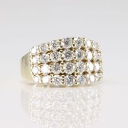 8.10 Grams 14Kt Yellow Gold Wedding Ring with 2.50 ctw Diamond Ring