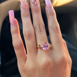 Gold Plate Ring (pink)