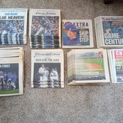 Chicago Cubs World Series Newspaper Collection Entire Lot Of 94 Papers Only. Cubs sign Derek Lee Jersey $200  See Our Other Great Sports Art Jewelry A