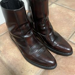 Men’s Leather Western Boots Size 10