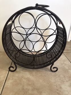 Metal gunmetal no rust Wire 7 bottle wine rack