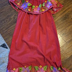 New Mexican Embroidered Dress M