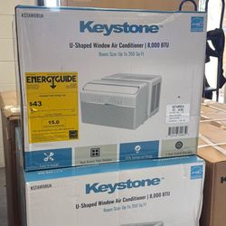 KEYSTONE U SHAPED WINDOW AIR CONDITIONER 8,000 BTU