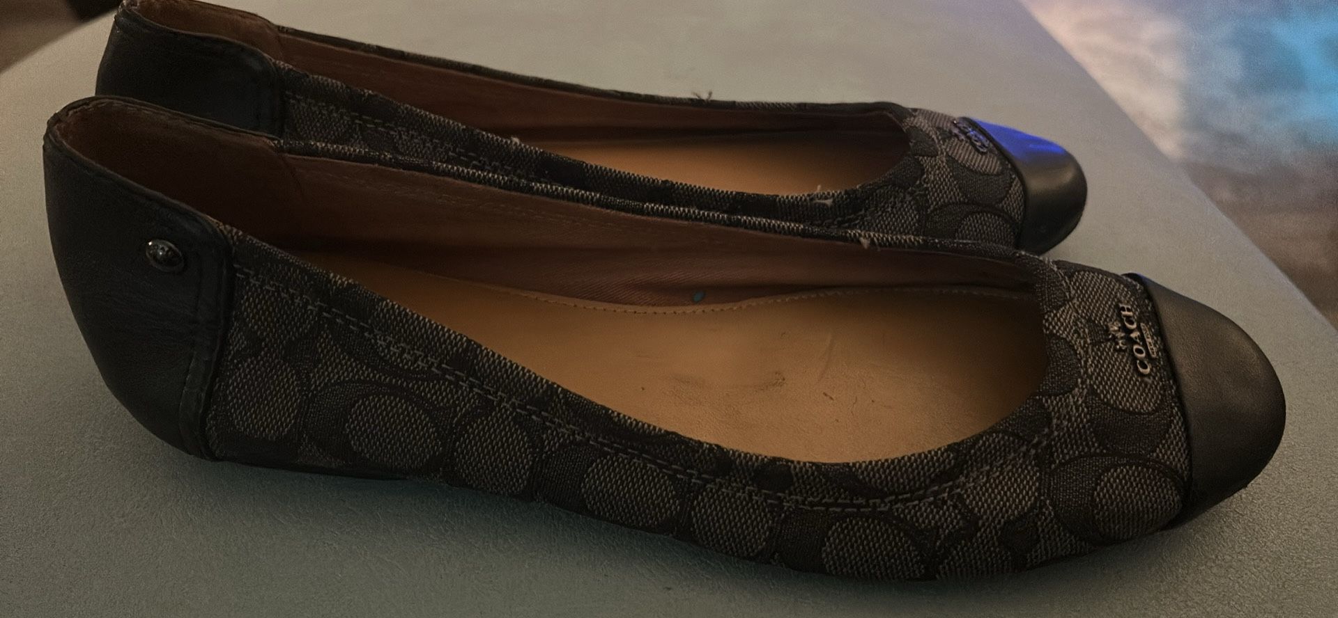 Women’s Black Coach size 11 Ballet Flats