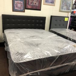 NEW Queen Size Bed With Mattress And Box Spring Included 