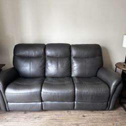 Leather 85" Power Reclining Sofa with USB