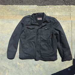 Levi’s Sherpa Lined Field Jacket Men’s Large Black Military Utility Coat Warm