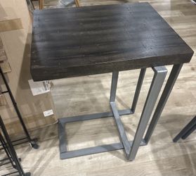Industrial C-Shaped Side Table