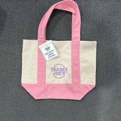Trader Joe’s NEW Canvas Tote Bag PINK