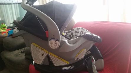 Clean Newborn Car Seat with a base.