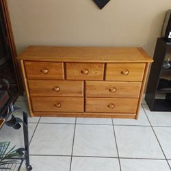 Solid Wood Dresser 56" Inches Long  32" Height 19" Inches Depth Good Condition Clean Inside $50