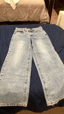 Light Wash Wide Leg Denim Jeans