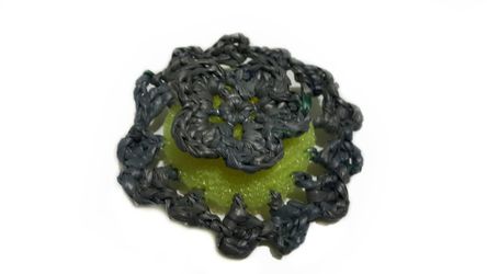 Plarn Upcycled Plastic Bag Nylon Net Dish Scrubber-Round Plarn Nylon Net Sponge-Recycled