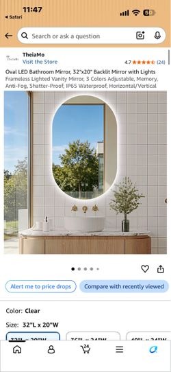 Light up mirror