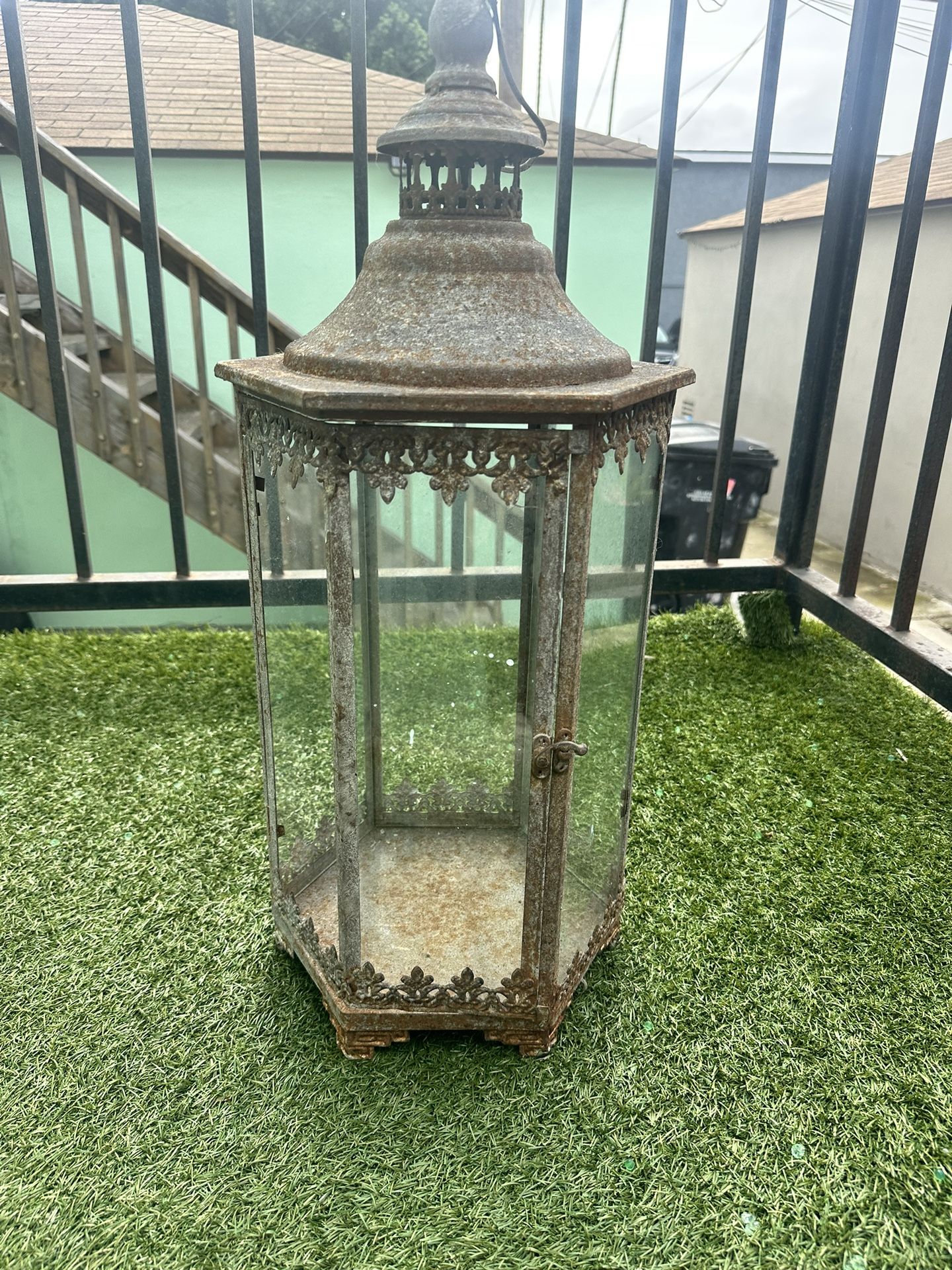 2 Ft Old lantern, or plant holder