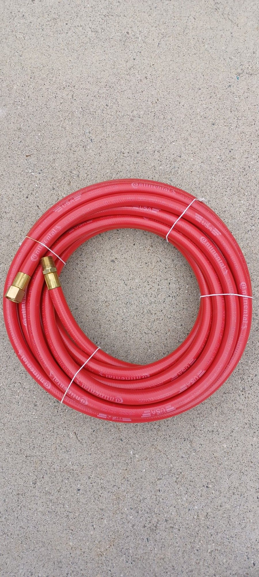 CONTINENTAL WATER OR AIR HOSE NEW 1/2" INCH ID X 50' FEET LONG