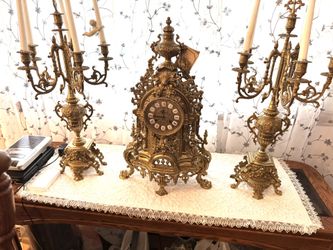 Antique Clock And candelabra set from Germany