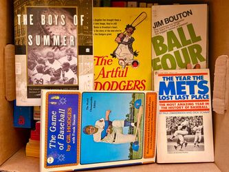 Box of Vintage Baseball Books