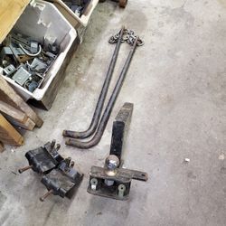 14" Drop Head Weight Distribution Trailer Hitch Set 