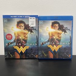 Wonder Woman Blu-Ray DVD 2 Combo Slipcover Gal Gadot Chris Pine Extended DC 2017