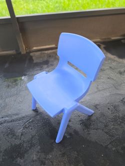 Blue Plastic Stackable School Chair
