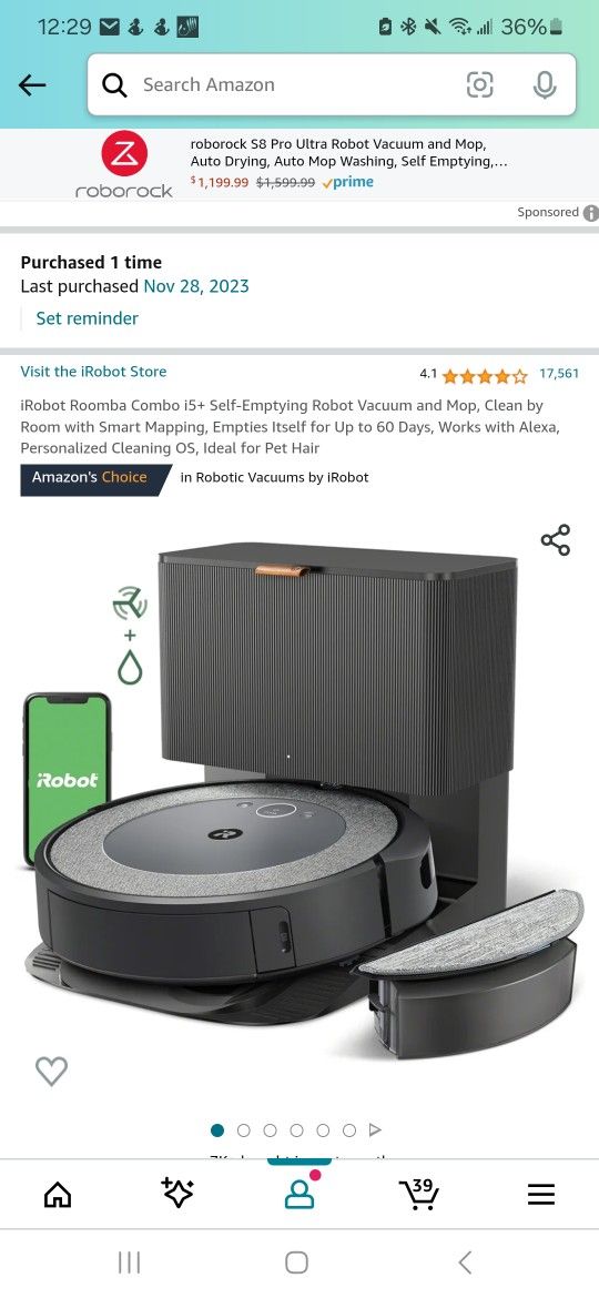 iRobot Roomba i5- Vacuum and Mop for Sale in Pasadena, MD - OfferUp