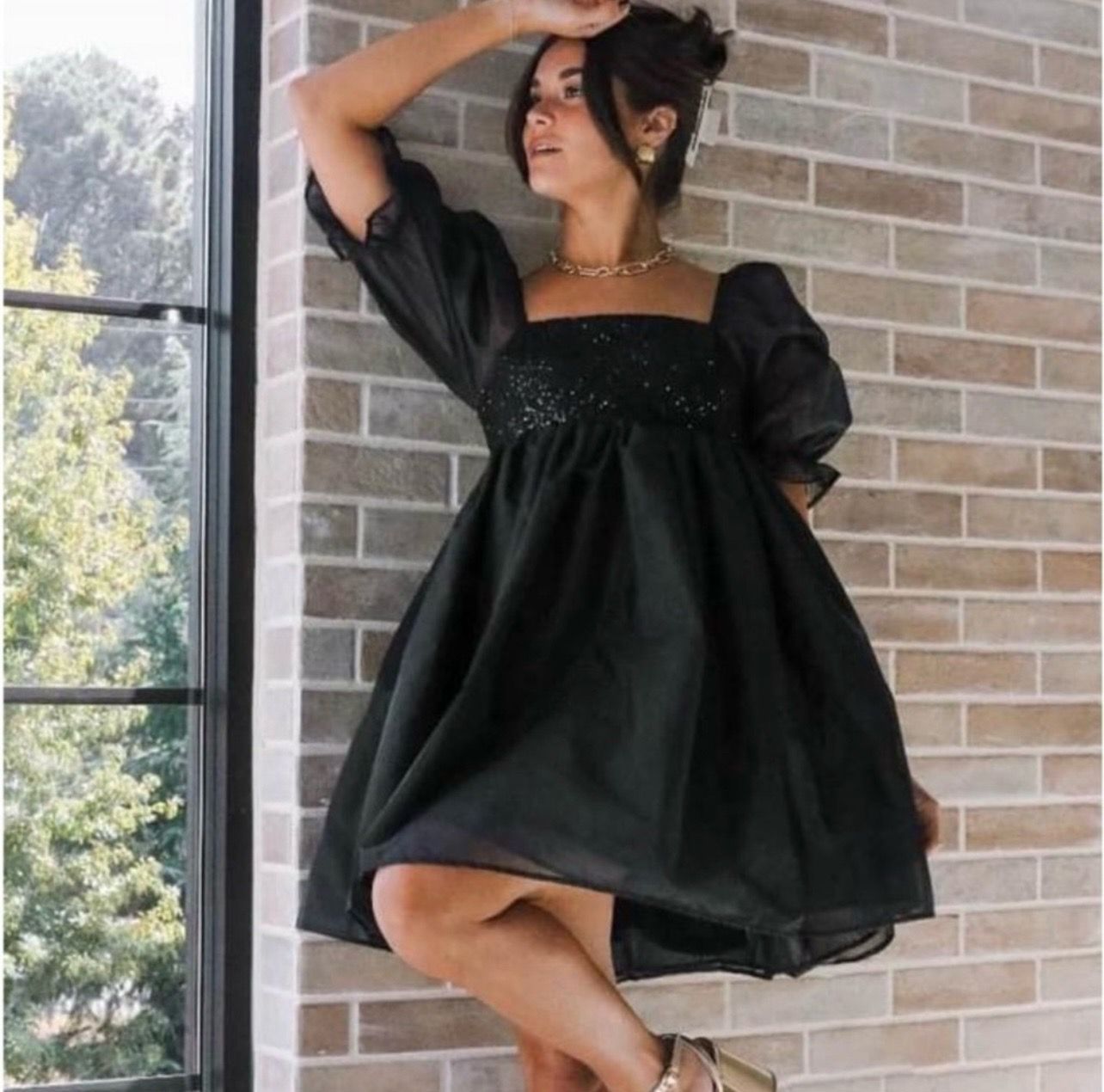 Small black organza dress