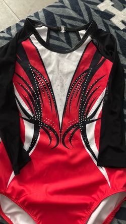 Gymnastics leotard 12-13yo mesh sleeves