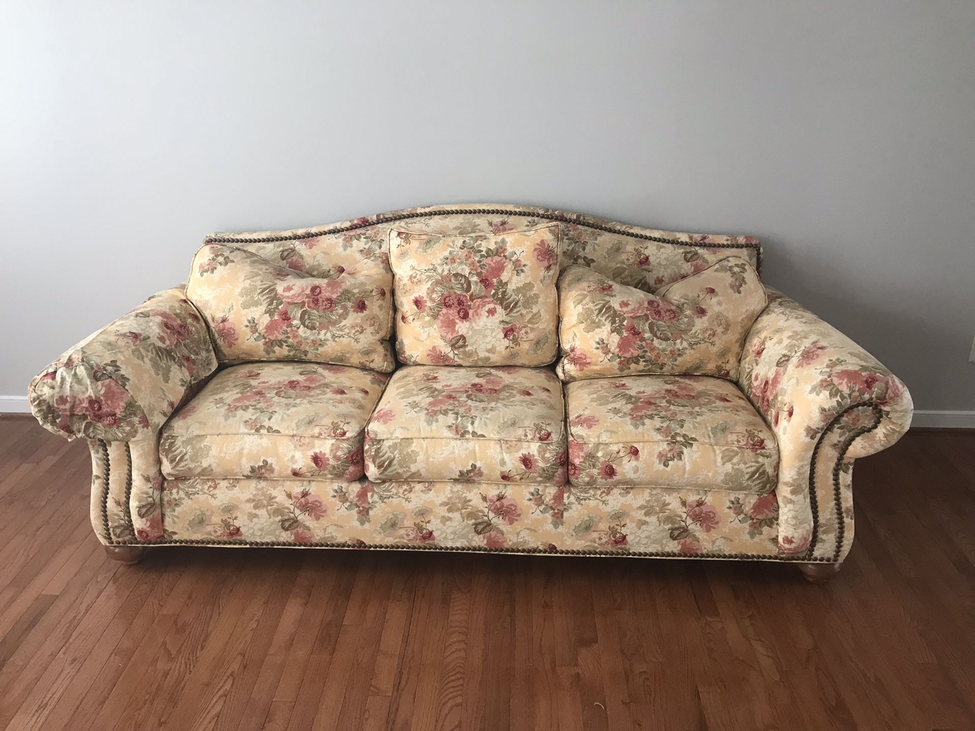 Ethen Allen floral couch