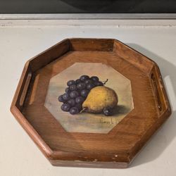Painted Wood Serving Tray
