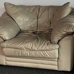 Living Room Armchair Leather