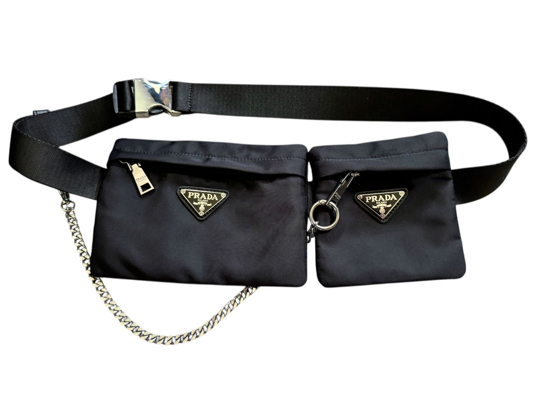 Repurposed Triangle Logo Chest/Waist Chain Bag Unisex
