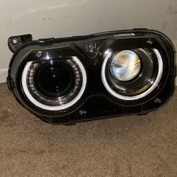Dodge Challenger Headlights Projector Style With Halo Ring