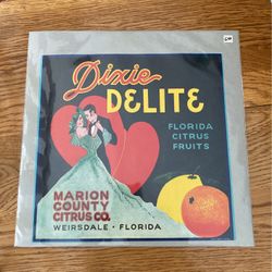 Vintage Paper Crate Label