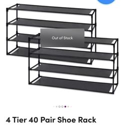 90 Pair Stackable Shoe Rack $50. Organizador De Zapatos Shoe