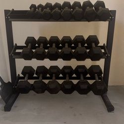 Dumbbells And Rack