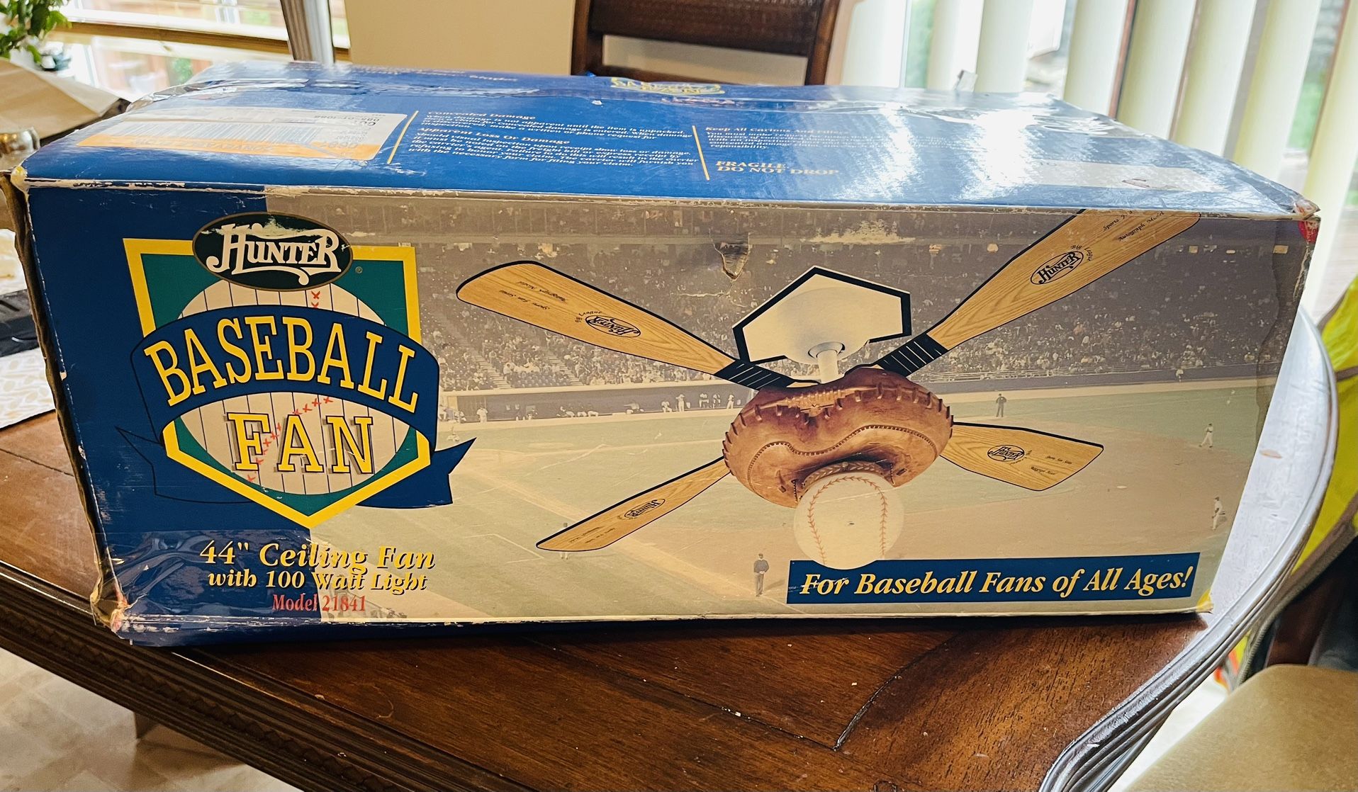 New Hunter 44 Baseball Ceiling Fan