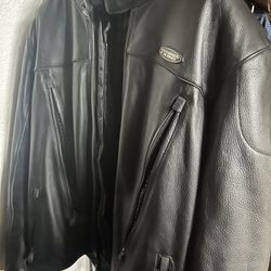 Harley-Davidson FXRG Waterproof Mens Leather Jacket XL Barely Used Never In Rain