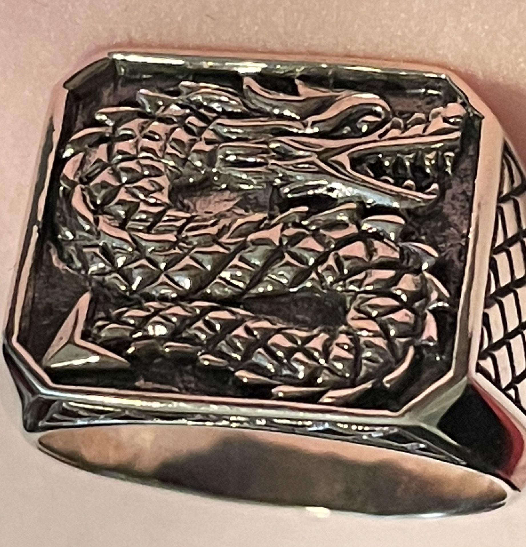 Sterling Silver Dragon Ring
