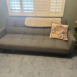 Convertible Couch Bed Couchbed Futon Gray