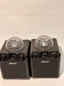 Billboard Karaoke Speakers with Disco Ball Light – Set of 2