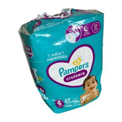 22 Pack Pampers Cruisers Size 4 