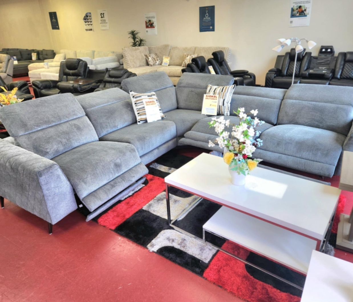 ⭐️New Power Reclining Set W/USB. Get It Now For only $49 And Pay Later Without Credi. Same Day Delivery