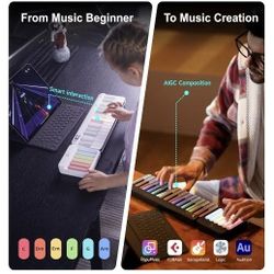 Popu PIANO midi Keyboard Bluetooth/USB $120