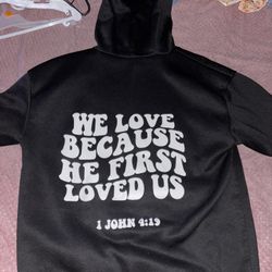 1 John 4:19 Womens Hoodie 