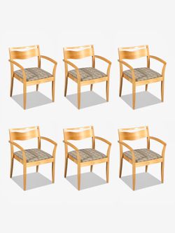 Set of 6 Knoll "Jr" Arm Chairs by Joseph Ricchio - Delivery Available