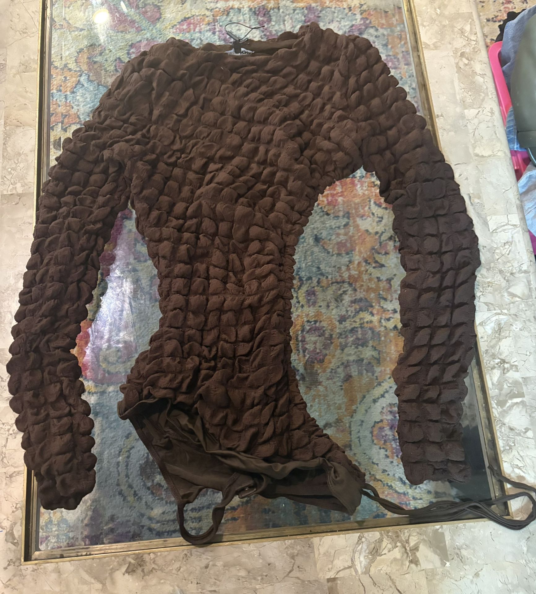 Fashion Nova Champagne Sippin Bodysuit - Chocolates