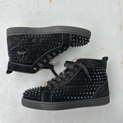 Sneakers Louis Spikes Black Suede Christian Louboutin 41 (8)