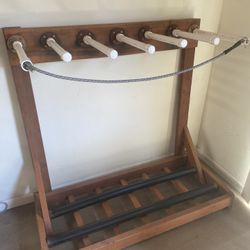 Custom Solid Wood Freestanding Surfboard Rack – Holds 6+ Boards 